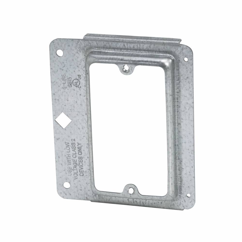 B-Line BB15 1-Gang 1-Piece Cover Plate Mounting Bracket, For Use With Low Voltage Outlet, Channel/Stud Mount, Steel