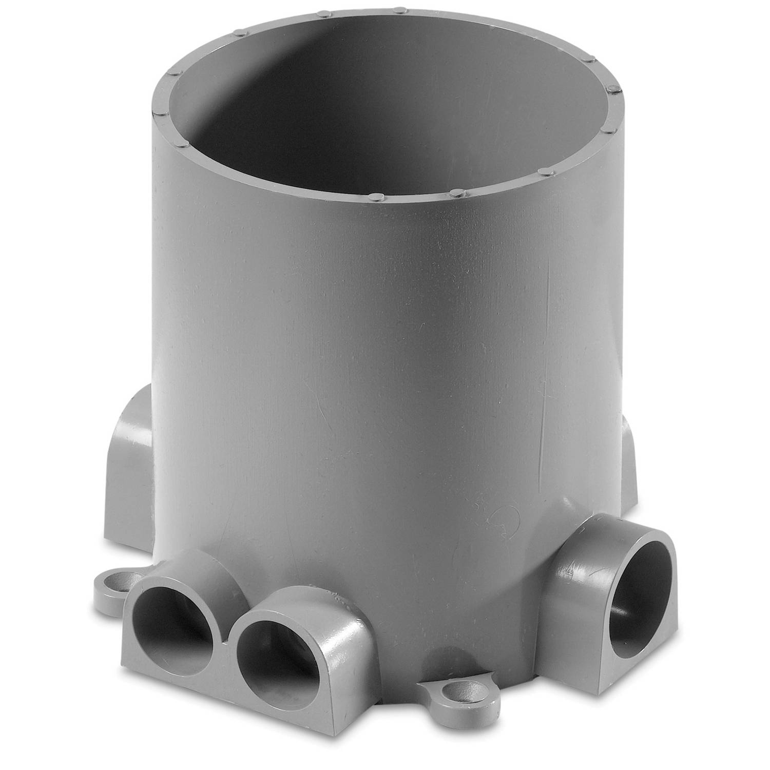 Steel City® 68-P 68 Series Flush Service Non-Metallic Floor Box, PVC, 100 cu-in Capacity, (4) Outlets, 6-3/8 in W x 6 in D