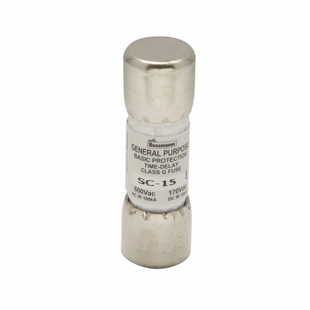 Bussmann BK/SC-1 Current Limiting Fast Acting Time Delay Fuse, 1 A, 600 VAC/170 VDC, 100/10 kAIC Interrupt, G Class