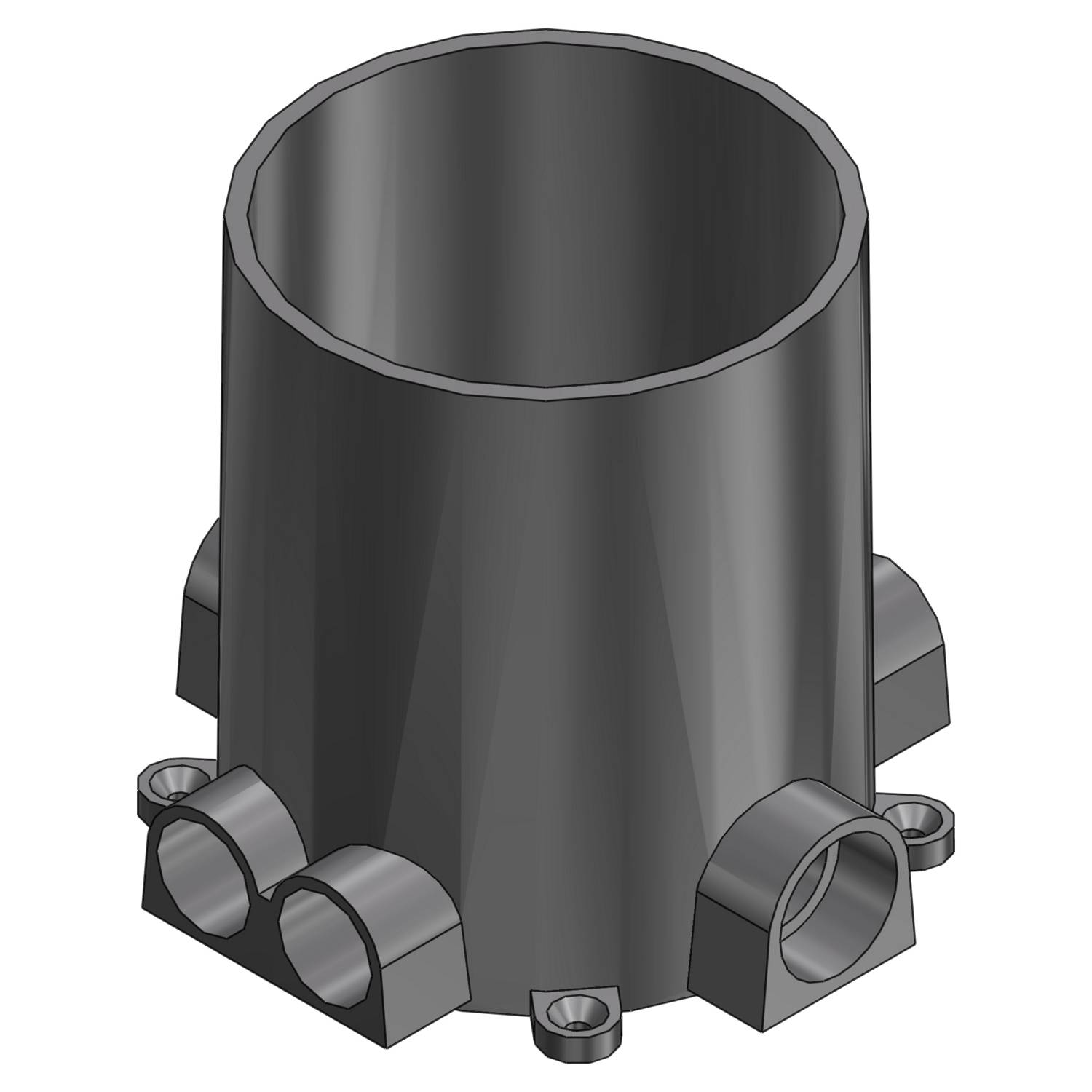 Steel City® 68-P 68 Series Flush Service Non-Metallic Floor Box, PVC, 100 cu-in Capacity, (4) Outlets, 6-3/8 in W x 6 in D