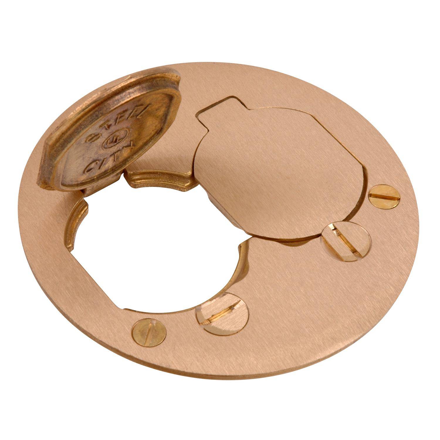 Steel City® P-60-DS Cover Plate, 4 in Dia, Brass