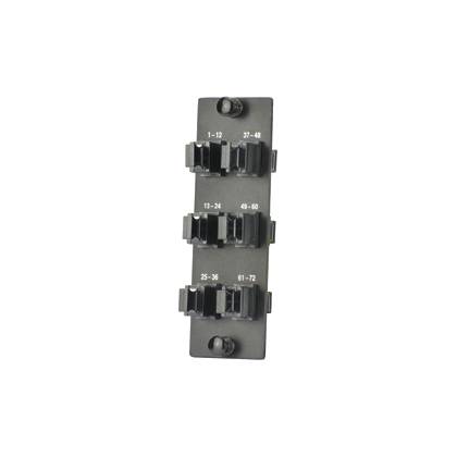 Panduit® Opticom® FAPV0612BLMPO Loaded Fiber Optic Adapter Panel, MPO™ End A, (6) OM1/OM2/OM3/OM4/OS1/OS2 Fiber