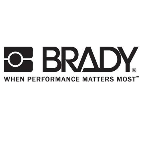 Brady® 50297 Self-Adhesive Safety Label, 1.079 in W, Black/Red on White, B-946 Adhesive Vinyl Film, 5 per Pack Labels