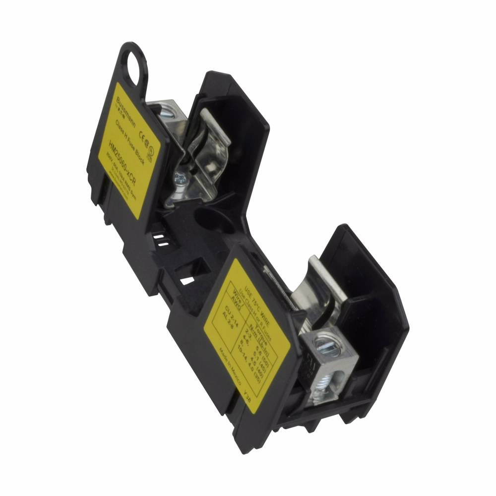Edison HM25060-1CR Modular Fuse Block, 250 VAC, 60 A, Class: H, 14 to 2 AWG, 8 to 2 AWG Wire, 1 Pole