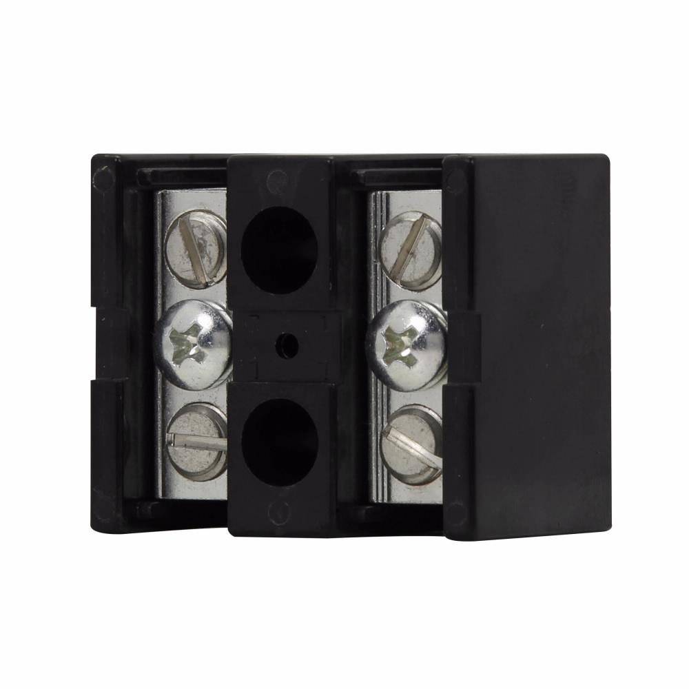 Bussmann 14002-2 Barrier Power Terminal Block, 600 VAC/VDC, 115 A, 14 to 2 AWG Wire, Black