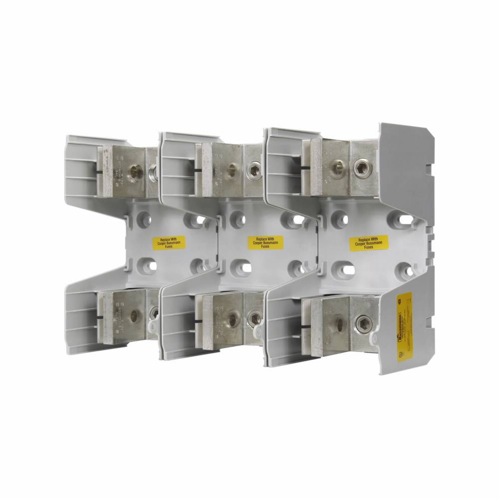 Edison JM60600-3CR JM600 Fuse Block, 600 VAC, 450 to 600 A, J Class, 4 AWG to 500 kcmil Wire, 3 Poles