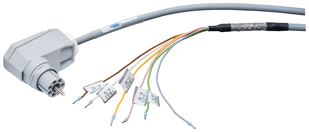 Siemens 6GT20914EH20 Highly Flexible Communication Line Plug-In Trailing Cable, 300 VAC, (6 Braided Tin Plated Copper Conductor, 2 m L