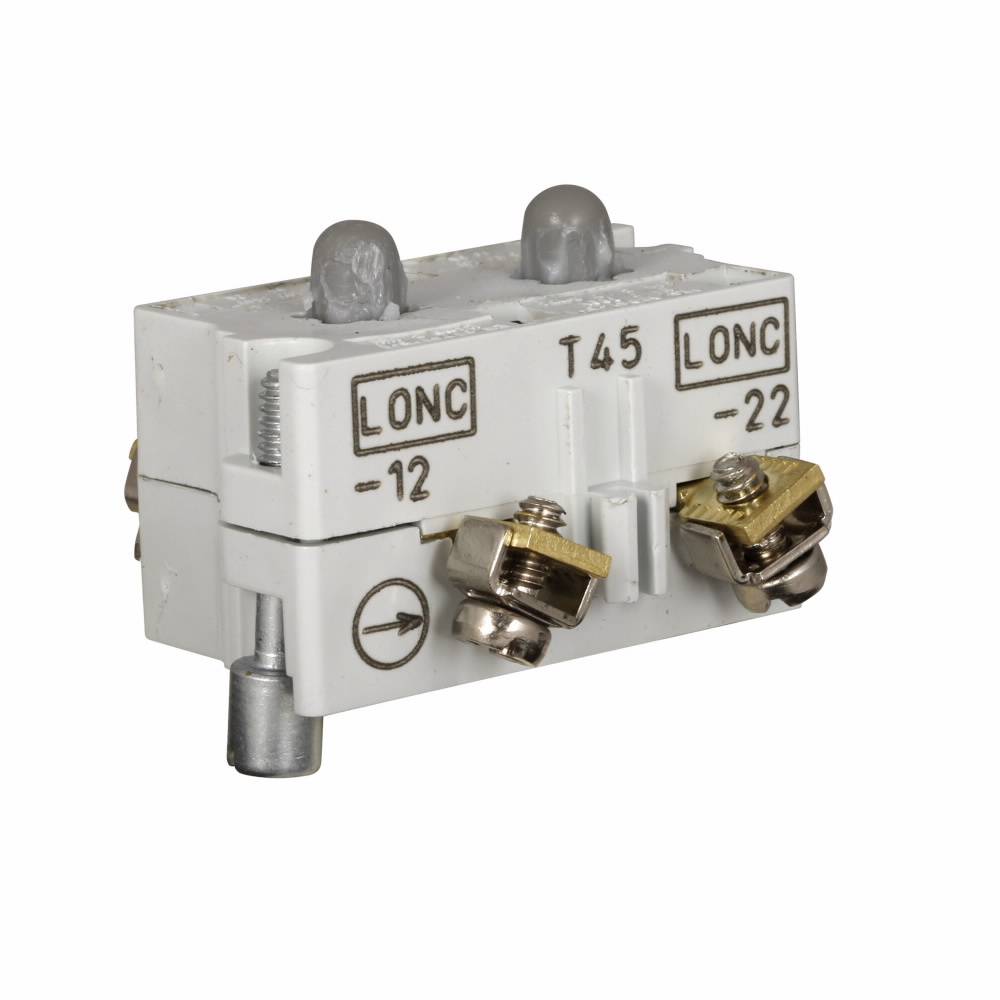 EATON 10250T45C Heavy Duty Oil/Watertight Contact Block, 30.5 mm, 2LONC Contact, 10 A at 600 VAC Contact, Silver Contact, Amber