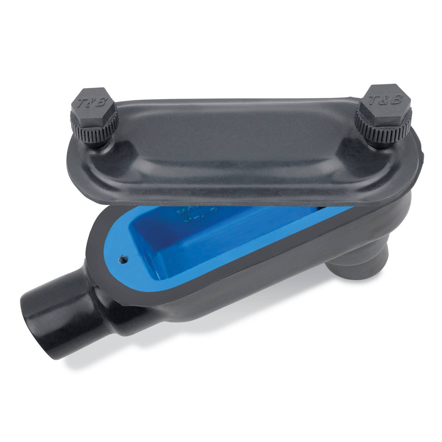Ocal® OCAL-BLUE® LB29-G Type LB Conduit Body With Cover, 3/4 in Hub, Mark 9 Form, Iron, PVC Coated