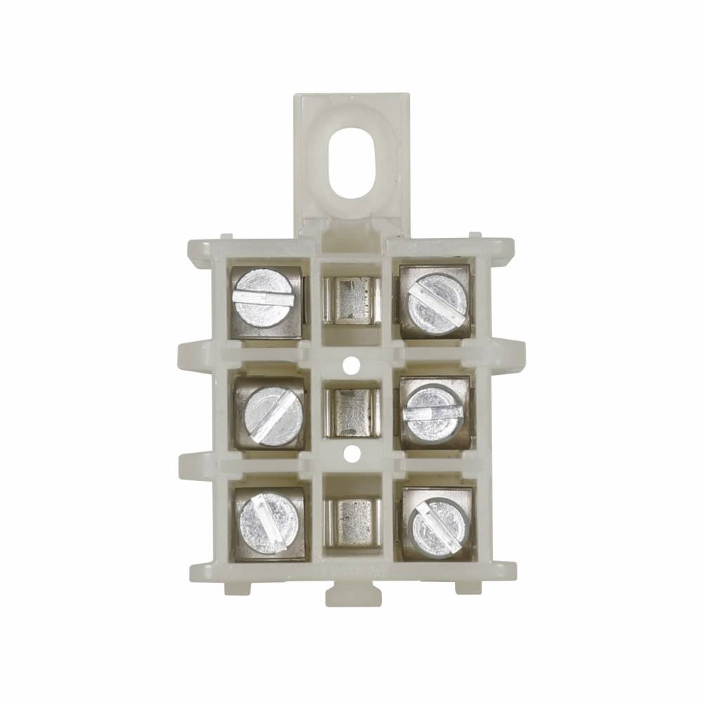 EATON TBABT3 NEMA Modular Standard Terminal Block, 600 V, 40 A, 22 to 8 AWG Wire, 3 Poles, Base Mount