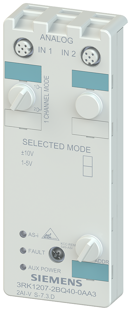 Siemens 3RK1207-2BQ40-0AA3 3S-I Compact Analog Input Module, 2 Inputs, 16 bit Resolution