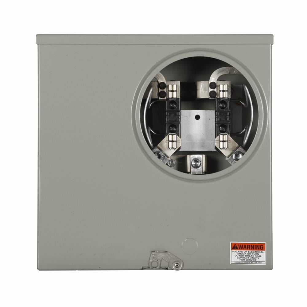 EATON 1007588CH 1-Position 3-Wire Horn Bypass Meter Socket, 600 VAC, 200 A, 1 ph Phase