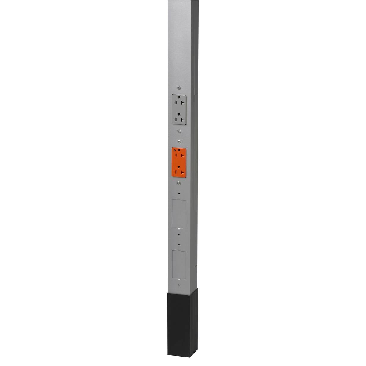 Wiring Device-Kellems HBLPP10IGA 3-Service 19-Strands Isolated Ground Pre-Wired Service Pole With ISOLATED GROUND, (2) Receptacles, (2) Knockouts Capacity, 4 Outlets, 10 ft 2 in L x 2.13 in W, Aluminum