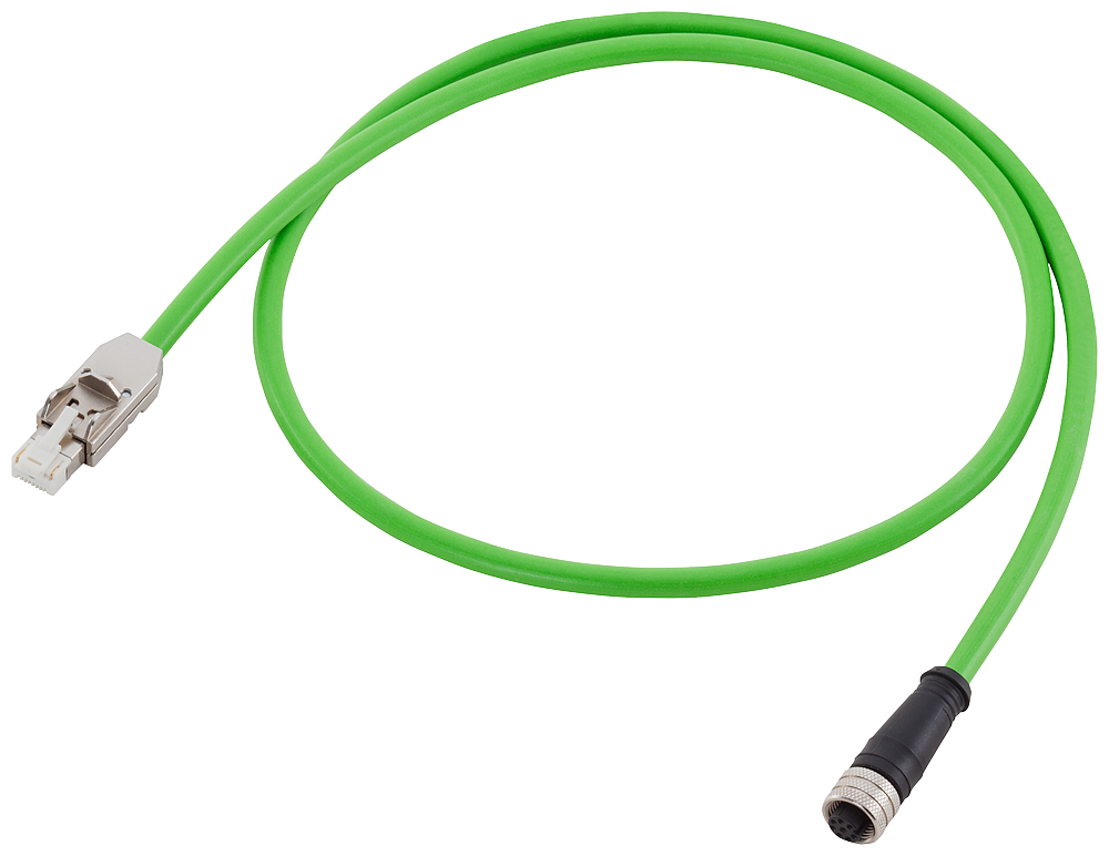 Siemens MOTION-CONNECT® 500 6FX50022DC301AJ0 Pre-Assembled DRIVE-CLiQ Signal Cable With 24 VDC RJ45 Core, M12 x RJ45 Mating Connector x IP20 Connector Connector, 8 m L Cable