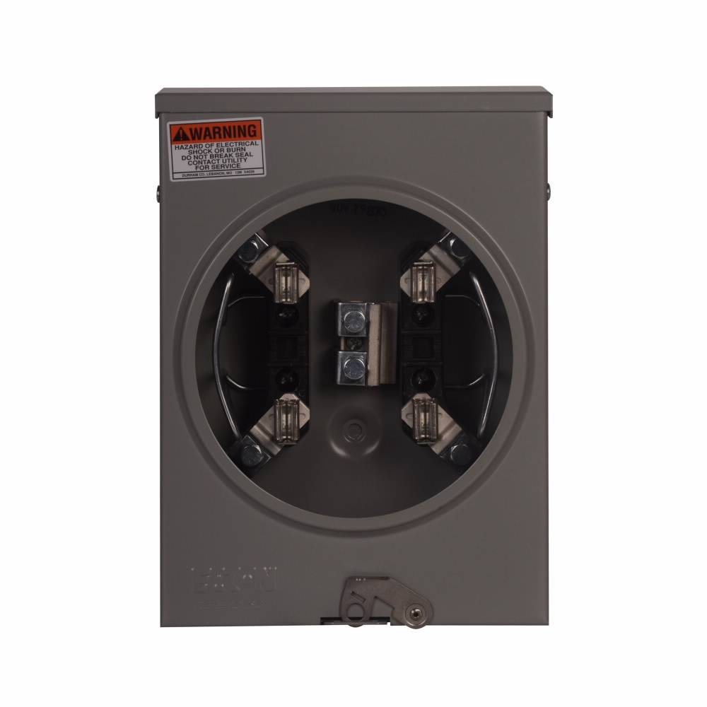 EATON Cutler-Hammer 1006385BCH 3-Wire 1-Position Residential Service Single Meter Socket, 600 VAC, 125 A, 1 Phase