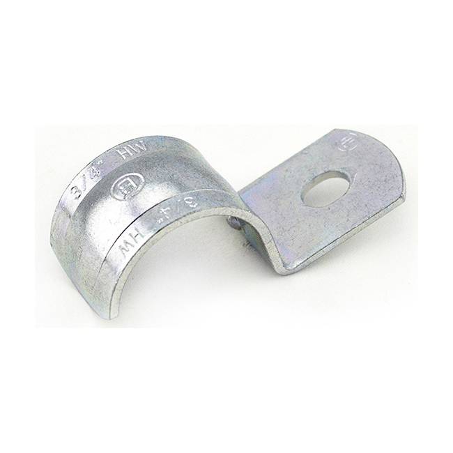Bridgeport® 902-S 1-Hole Pipe Strap, 3/4 in, For Use With IMC/Rigid Conduit, Steel, Electro-Plated Zinc