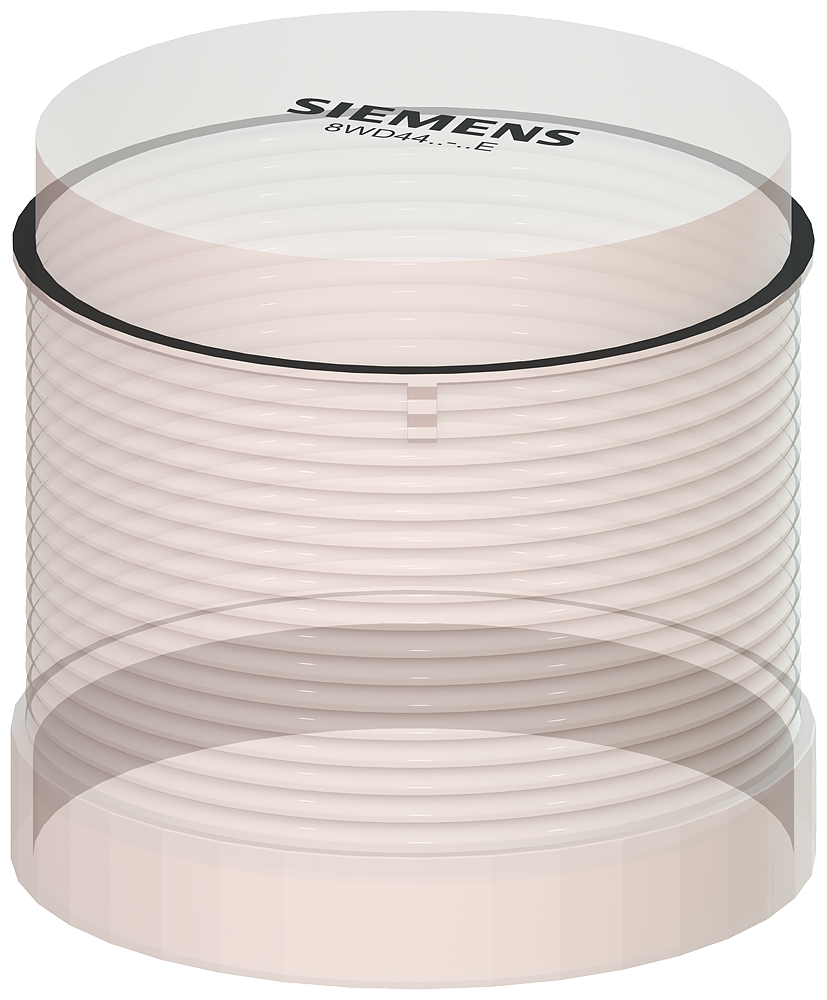 Siemens 8WD44205BE Signaling Column Flashlight Element w/ Integrated LED, 24 VAC/VDC, LED Lamp, 70 mm Dia, Bayonet Mount, Clear, UL Listed, EAC Certified, CE Certified, WEEE (2012/19/EU)