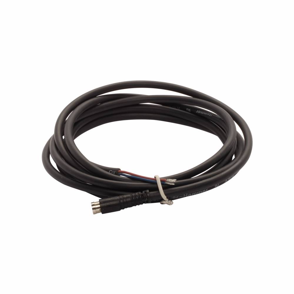 EATON CSNSM3A3CB2402PU Global Plus 3-Wire Single End Photoelectric Sensor Cordset, 3-Pin Nano-Style Female Connector, 6-1/2 ft L Cable