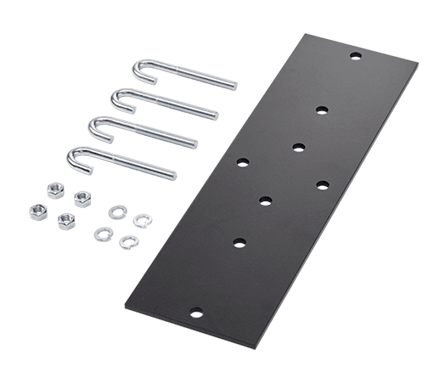 Hoffman LRRMPBLK Rack to Runway Mounting Plate Kit, For Use With 6/12 in Ladder, Steel, Black