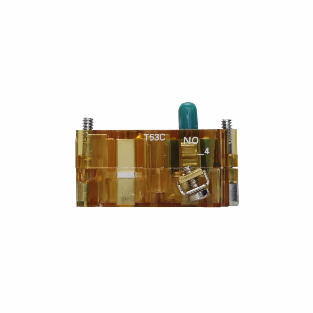 EATON 10250T53C Heavy Duty Standard Contact Block, 30.5 mm, 1NO Contact, 10 A at 600 VAC, 5 A at 250 VDC Contact, Silver Contact, Amber