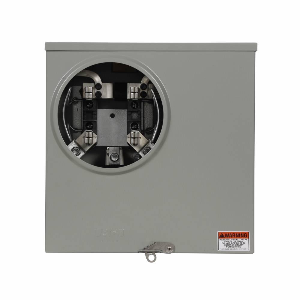 EATON Cutler-Hammer 1008819CH 3-Wire 1-Position Residential Service Single Meter Socket With Horn Bypass, 600 VAC, 200 A, 1 Phase