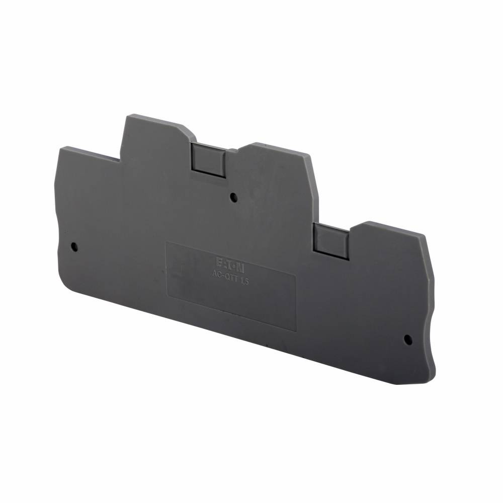EATON XBACQTT15 End Cover, For Use With XB Series XBQTT15/XBQTT15PE IDC Double Level Terminal/Ground Block, Gray