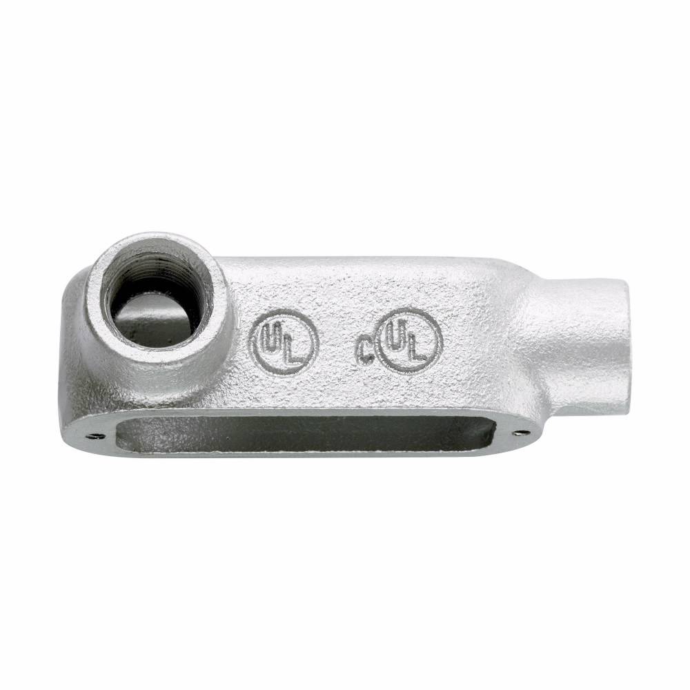 Crouse-Hinds Condulet® LL300M Type LL Conduit Outlet Body, 3 in Hub, 5 Form, 173 cu-in Capacity, Malleable Iron, Electro-Galvanized/Aluminum Acrylic Painted