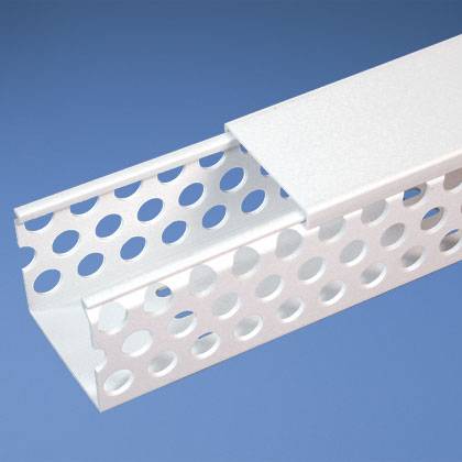 Panduit® Panduct® D1.5X3WH6 Type D Round Hole Wiring Duct, Hole/Slot Punching Slot, 1-3/4 in W x 3 in D, PVC