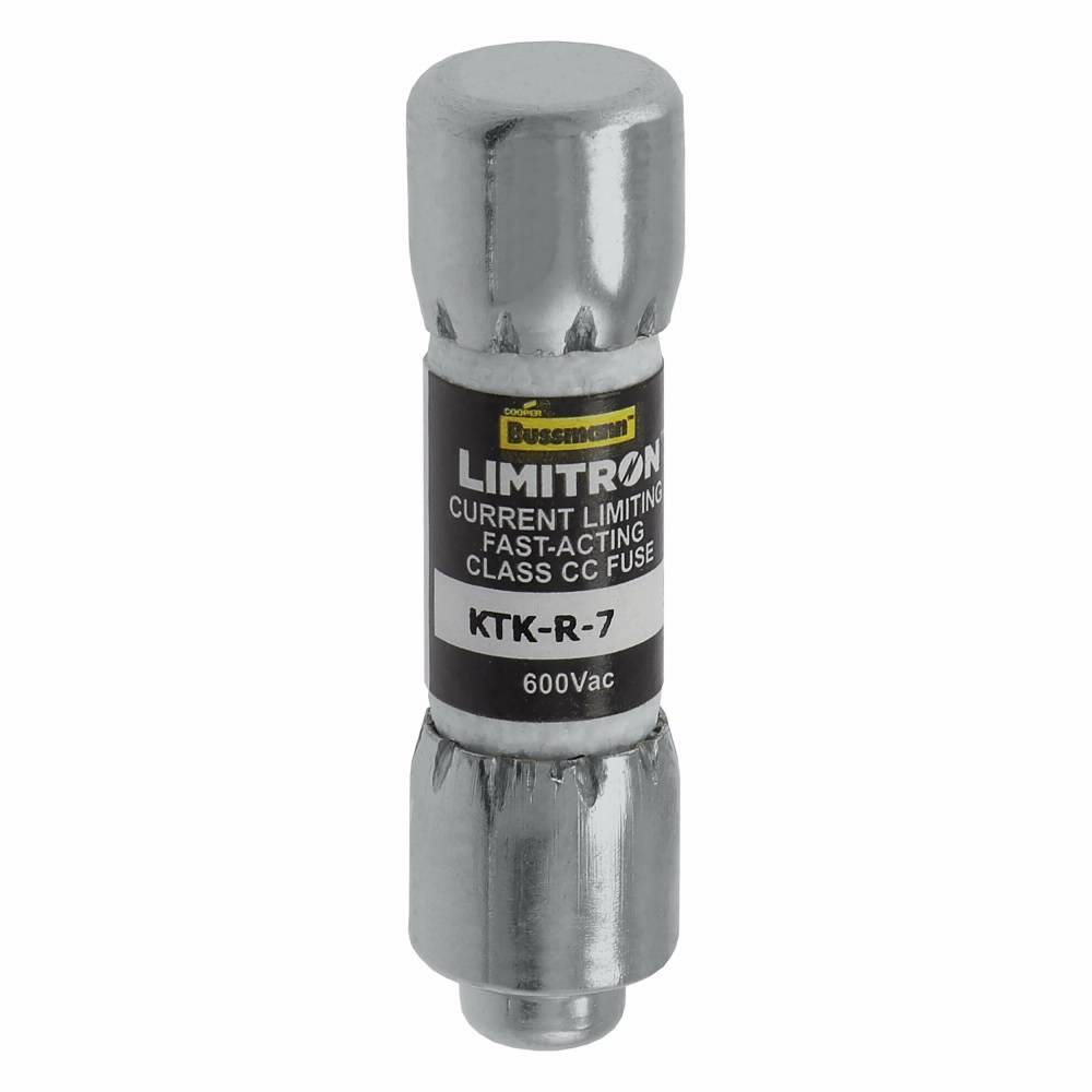 Bussmann Limitron™ KTK-R-7 Fast Acting Fuse, 7 A, 600 V, 200 kA Interrupt, CC Class, Cylindrical Body