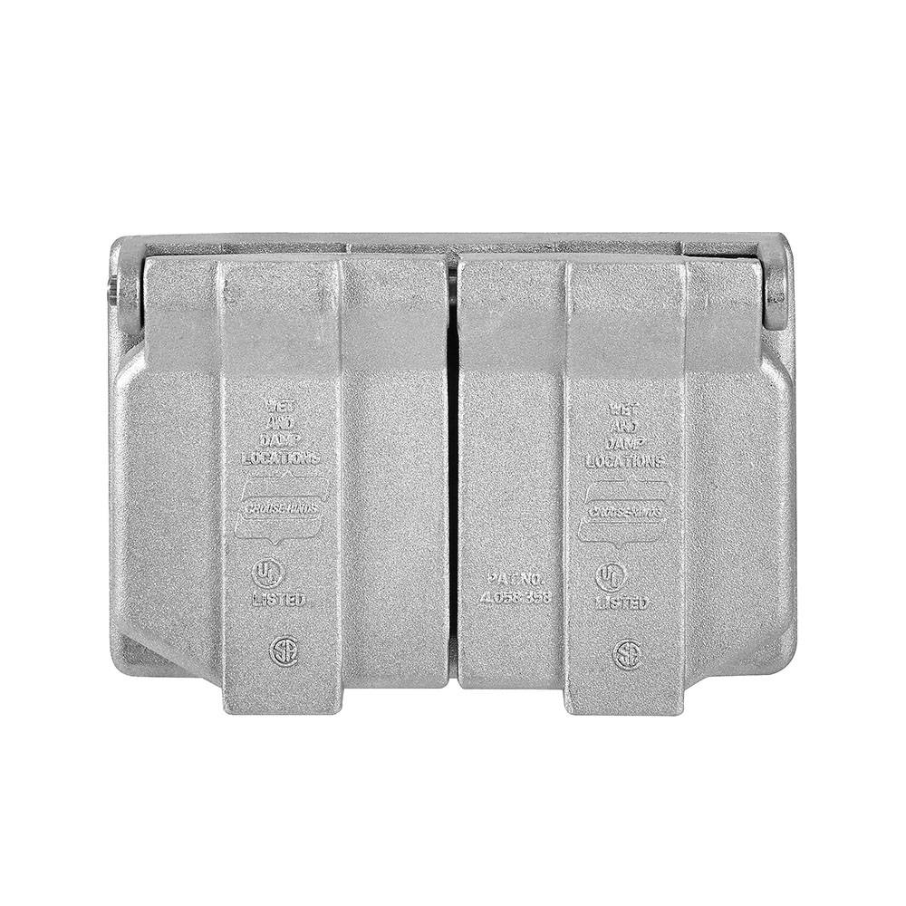 Crouse-Hinds WLRD1 Duplex Spring Door Cover, 1-3/8 in Dia, 2.91 in L x 4.44 in W x 1.13 in D, Self-Close Cover, Die Cast Copper-Free Aluminum