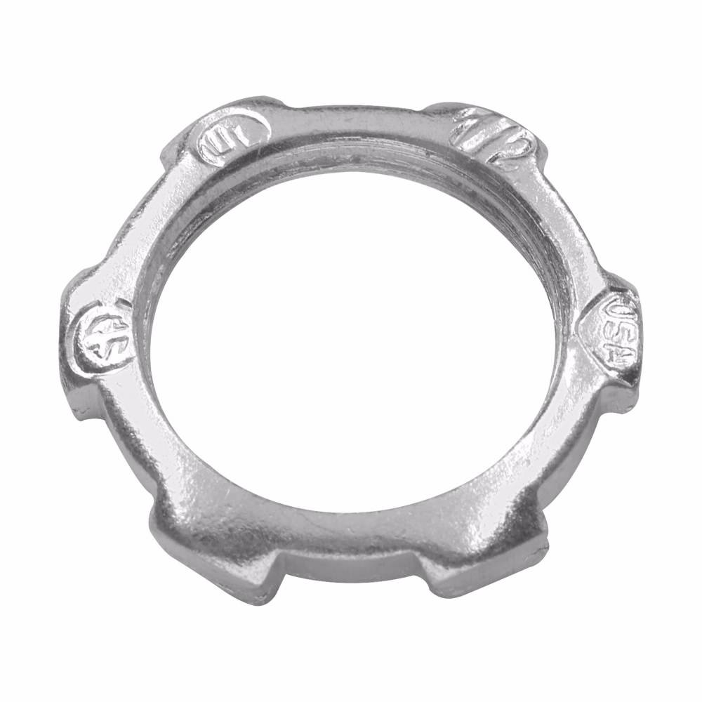 Crouse-Hinds 10 Conduit Locknut, 3/8 in, For Use With Rigid/IMC Conduit, Steel