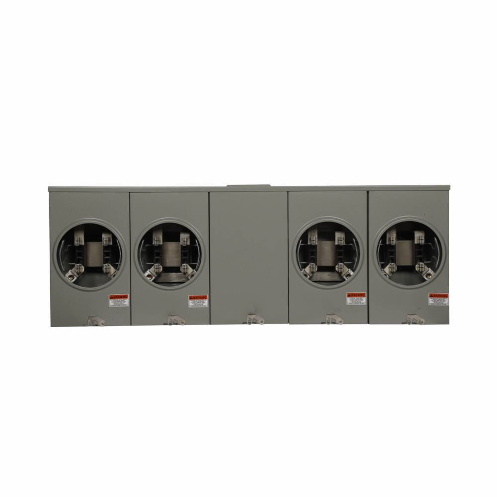 EATON Cutler-Hammer 1009615CH 3-Wire 4-Position Resi Raceway Open Trough Provision Single Meter Socket With Horn Bypass, 600 VAC, 200 A, 1 Phase