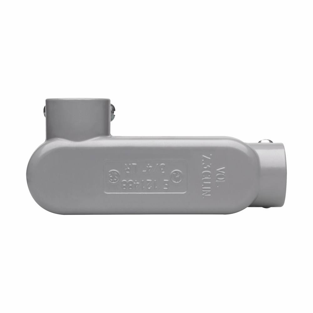 EATON Crouse-Hinds Condulet® SnapPack™ LR25 CGN Type LR Conduit Outlet Body With Cover and Neoprene Gasket, 3/4 in Hub, 5 Form, 7.3 cu-in Capacity, Die Cast Copper-Free Aluminum, Epoxy Powder Coated