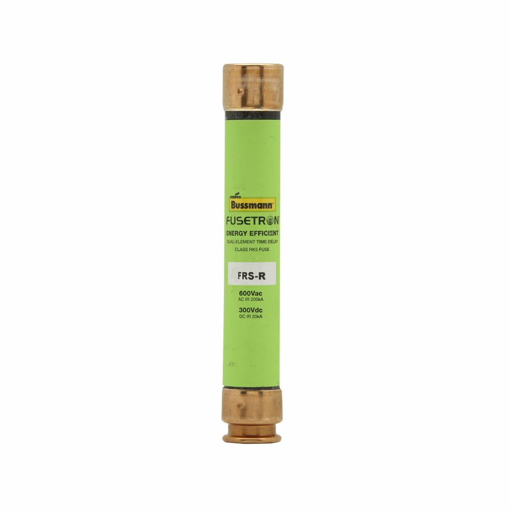 Bussmann Fusetron™ FRS-R-1-1/8 Advanced Protection Current Limiting Energy Efficient Low Voltage Time Delay Fuse, 1.125 A, 600 VAC/300 VDC, 200 kA Interrupt, RK5 Class, Cartridge Body