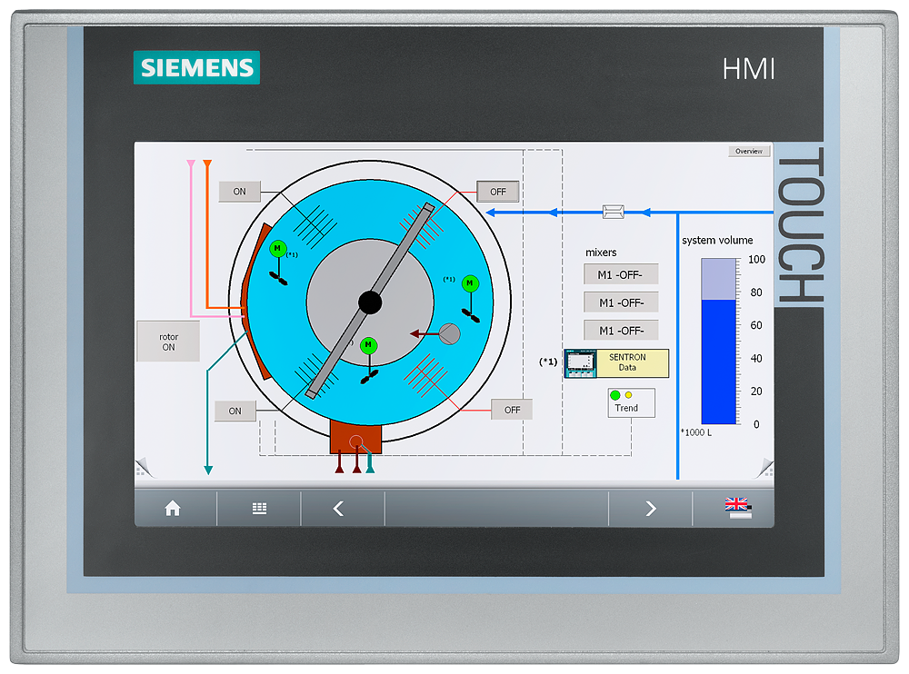 Siemens SIPLUS HMI 6AG11240GC014AX0 TP700 St&ard Comfort Panel, 24 VDC, 0.5 A, 12 W, 7 in TFT Touch Display, 32 Keys, 1 x RS485, 1 x RS422, 2 x USB, 2 x SD Card Slots, 2 x Industrial Ethernet