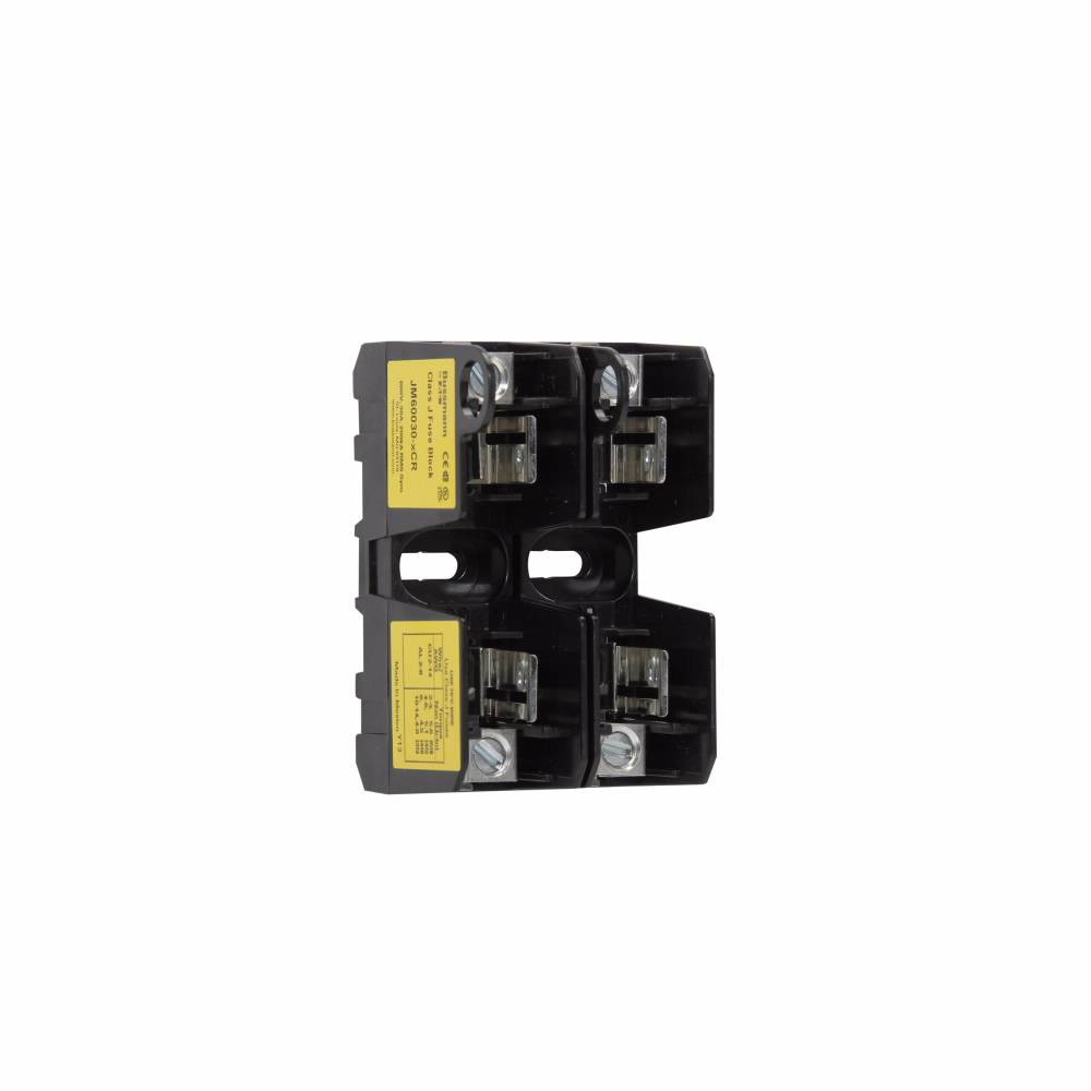 Edison JM60030-1CR Fuse Block, 600 VAC, 1/2 to 30 A, Class: J, 14 to 2 AWG, 8 to 2 AWG Wire, 1 Pole