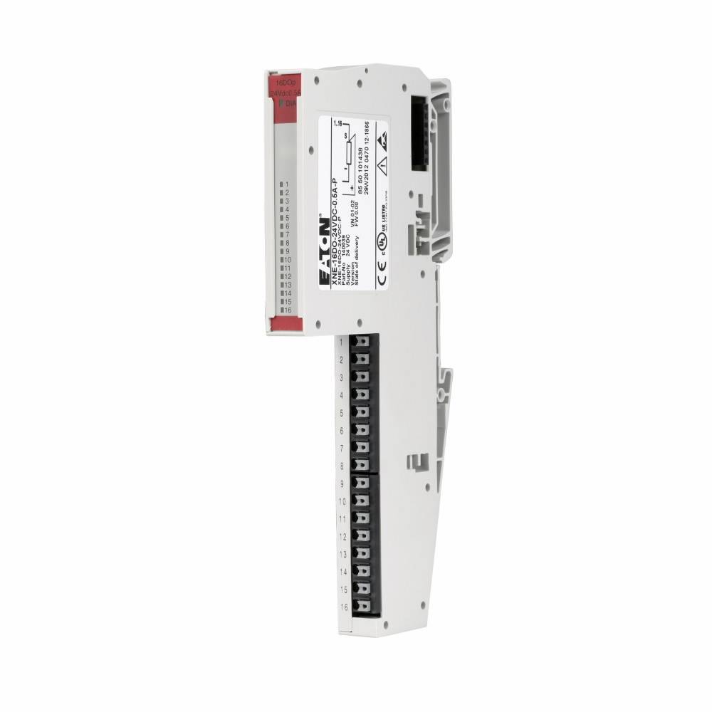 EATON XNE-16DO-24VDC-0.5AP XNE Integrated Positive Switching Digital Output Module, 16 Outputs
