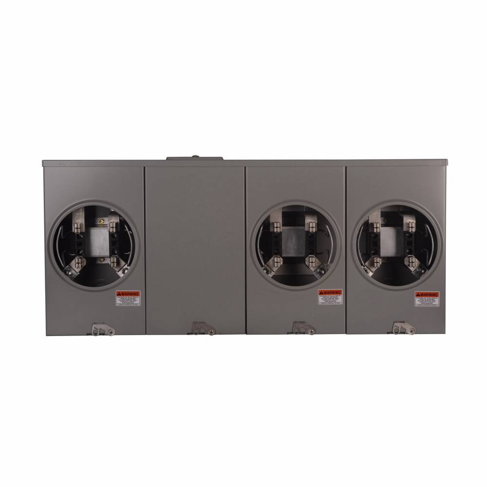 EATON Cutler-Hammer 1009614CH 3-Wire 3-Position Resi Raceway Open Trough Provision Single Meter Socket With Horn Bypass, 600 VAC, 200 A, 1 Phase
