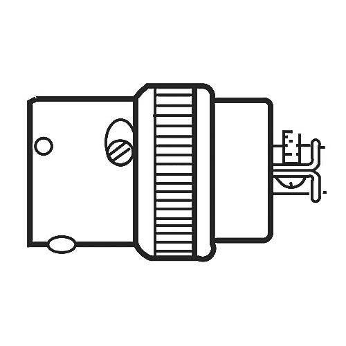 Russellstoll® 8715 Midget Clamp Locking Plug, 125 VDC, 10 A, 2 Poles, 3 Wires