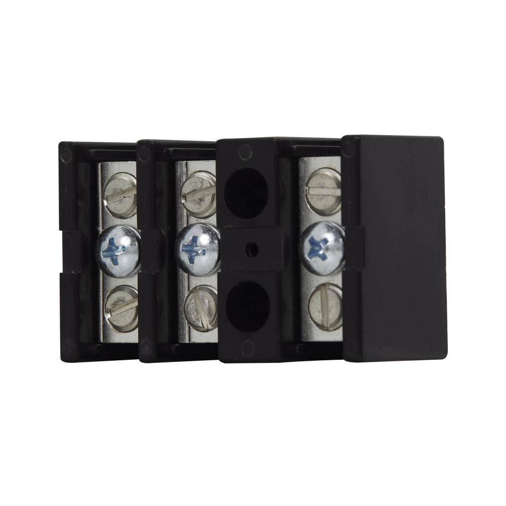 Bussmann 14002-3A Barrier Power Terminal Block, 600 VAC/VDC, 115 A, 3 Poles, 2 to 14 AWG Cu, 8 AWG Al Wire