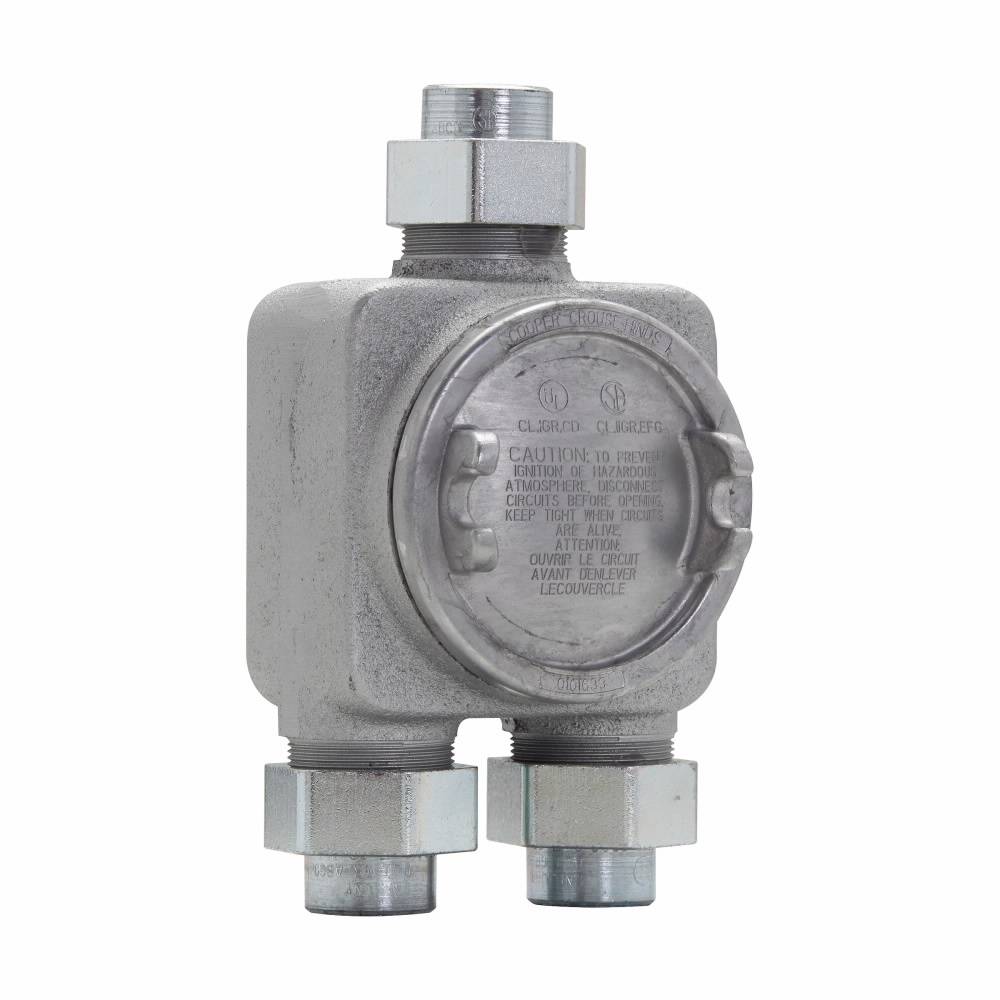 EATON Crouse-Hinds GUAG6665 Conduit Junction Box, 1/2 in, Feraloy® Iron Alloy