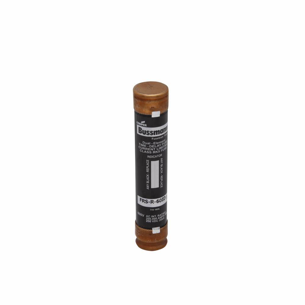 Bussmann Fusetron™ FRS-R-40ID Current Limiting Time Delay Fuse, 40 A, 600 VAC/250 VDC, 20/200 kA Interrupt, RK5 Class, Cylindrical Body