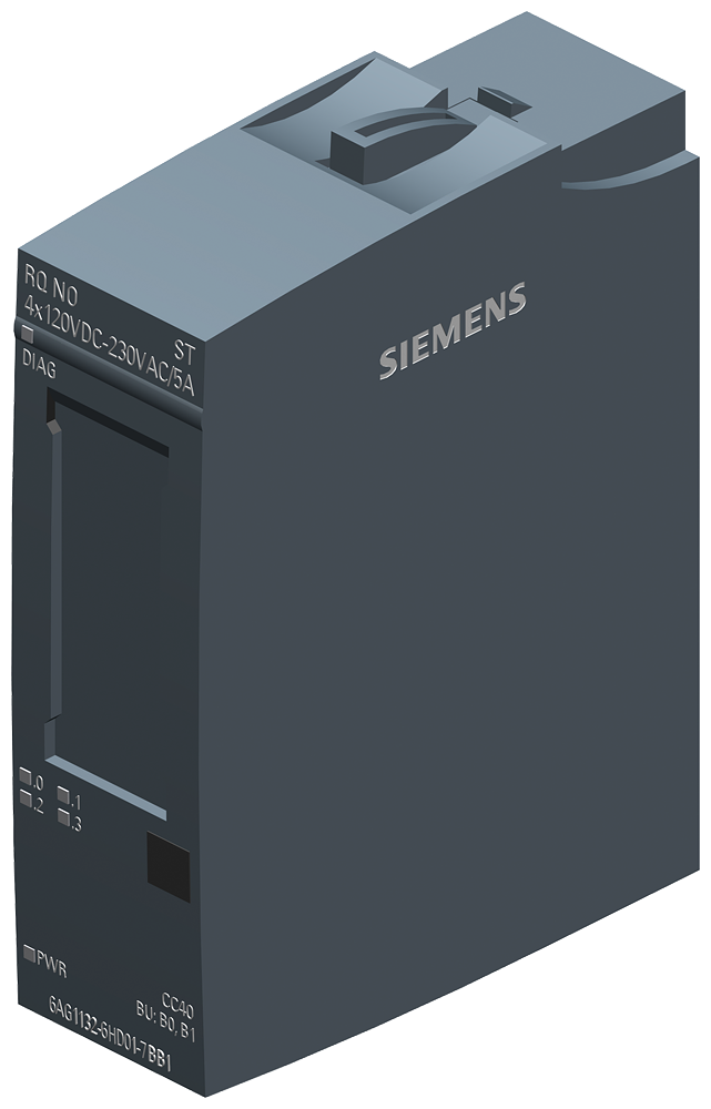 Siemens SIPLUS 6AG11326HD017BB1 ET 200SP PLC Relay Module With Conformal Coating Based On 6ES7132-6HD00-0BB1, 4 Outputs