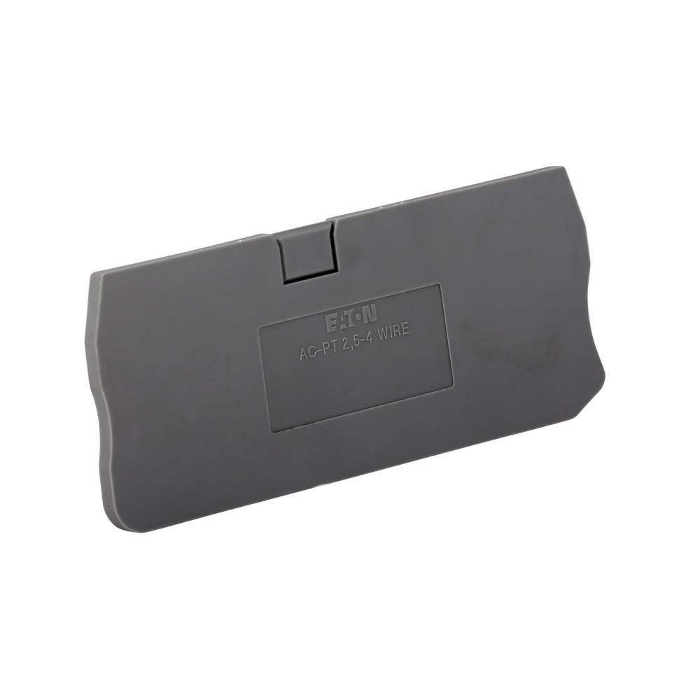 EATON XBACPT25D22 End Cover, For Use With XBPT25D22 and XBPT25D22PE Terminal Block, Gray
