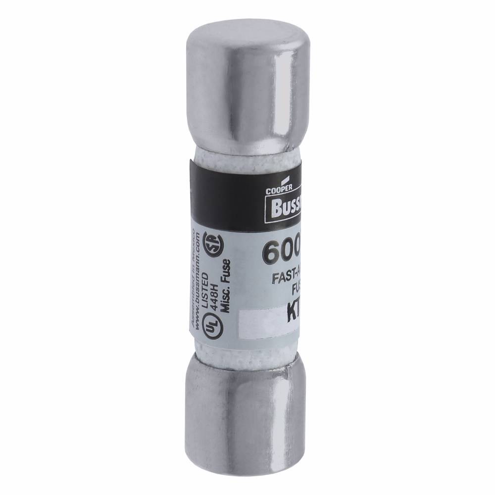 Bussmann Limitron™ KTK-2 Fast Acting Midget Fuse, 2 A, 600 VAC, 100000 A Interrupt, Class: Supplemental, Cylindrical Body