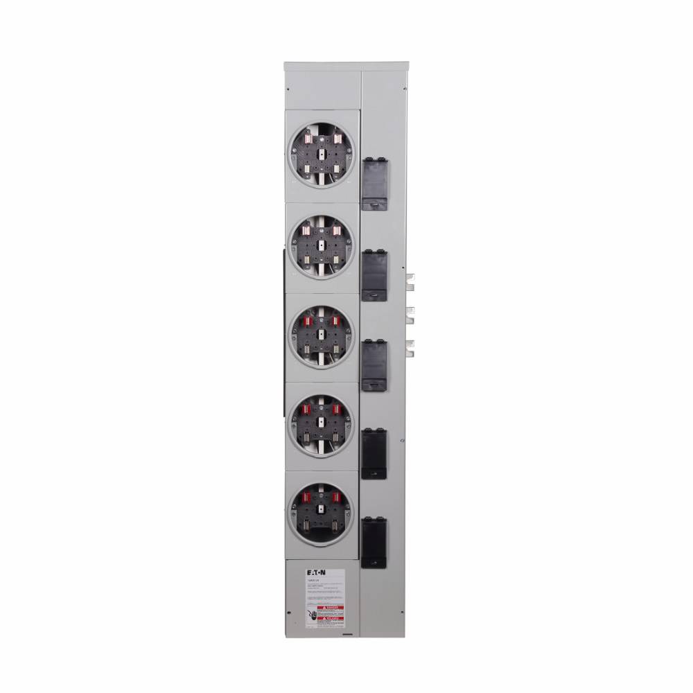 EATON 1MM512R 5-Socket Multiple Metering Meter Stack Module, 120/240 VAC, 125 A, 1 ph Phase, 4 Wires, NEMA 3R Enclosure