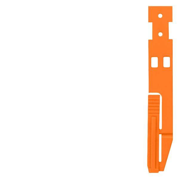 Siemens 8WH90502AA04 Latch, For Use With 8WH9 2.5 sq-mm Plug-In Terminal, ALPHA FIX Terminal Block, All Connectors, 2-Pole, 35 mm DIN Rail Mount, Plastic, Orange
