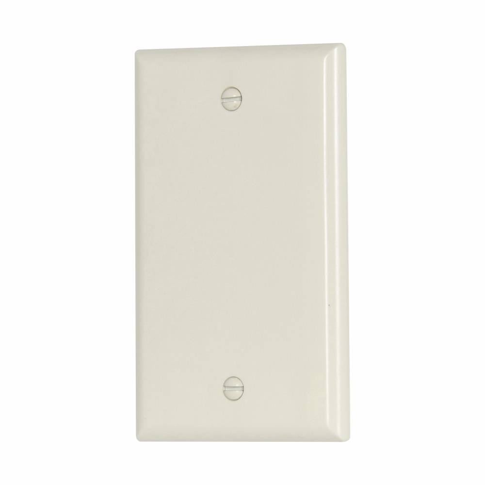 EATON Arrow Hart™ Eaton Wiring Devices 2129A 2000 Standard Blank Wallplate, 1 Gangs, 4-1/2 in H x 2-3/4 in W, Thermoset, Almond
