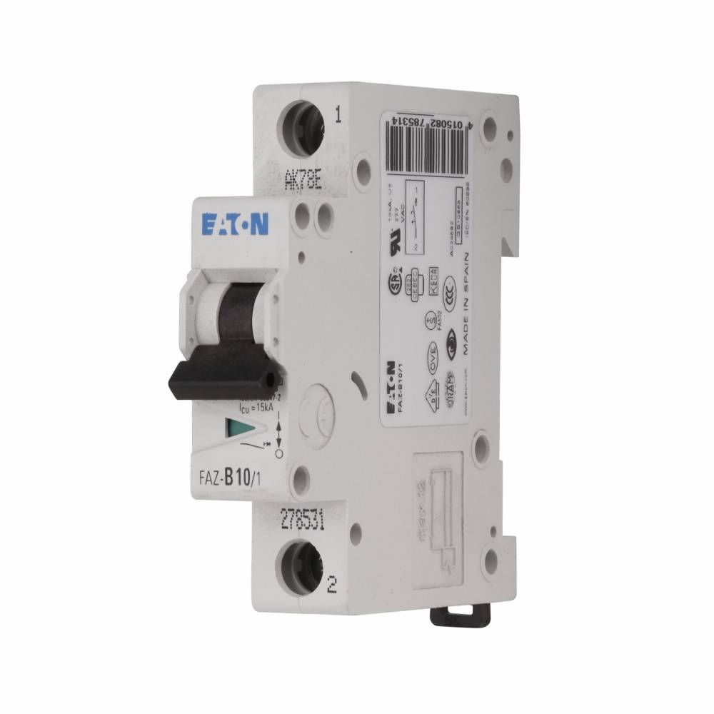 EATON FAZ-B1.5/1 Supplementary Protector, 240/415 VAC, 1.5 A, 7.5/15 kA Interrupt, 1 Pole, B-Curve Trip