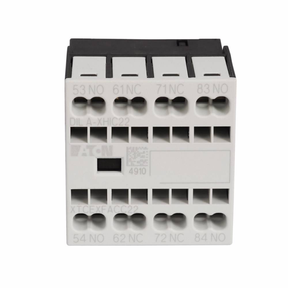 EATON XTCEXFAGC22 4-Pole Auxiliary Contact, 500 VAC, 1.5 to 6 A, 4 Contacts